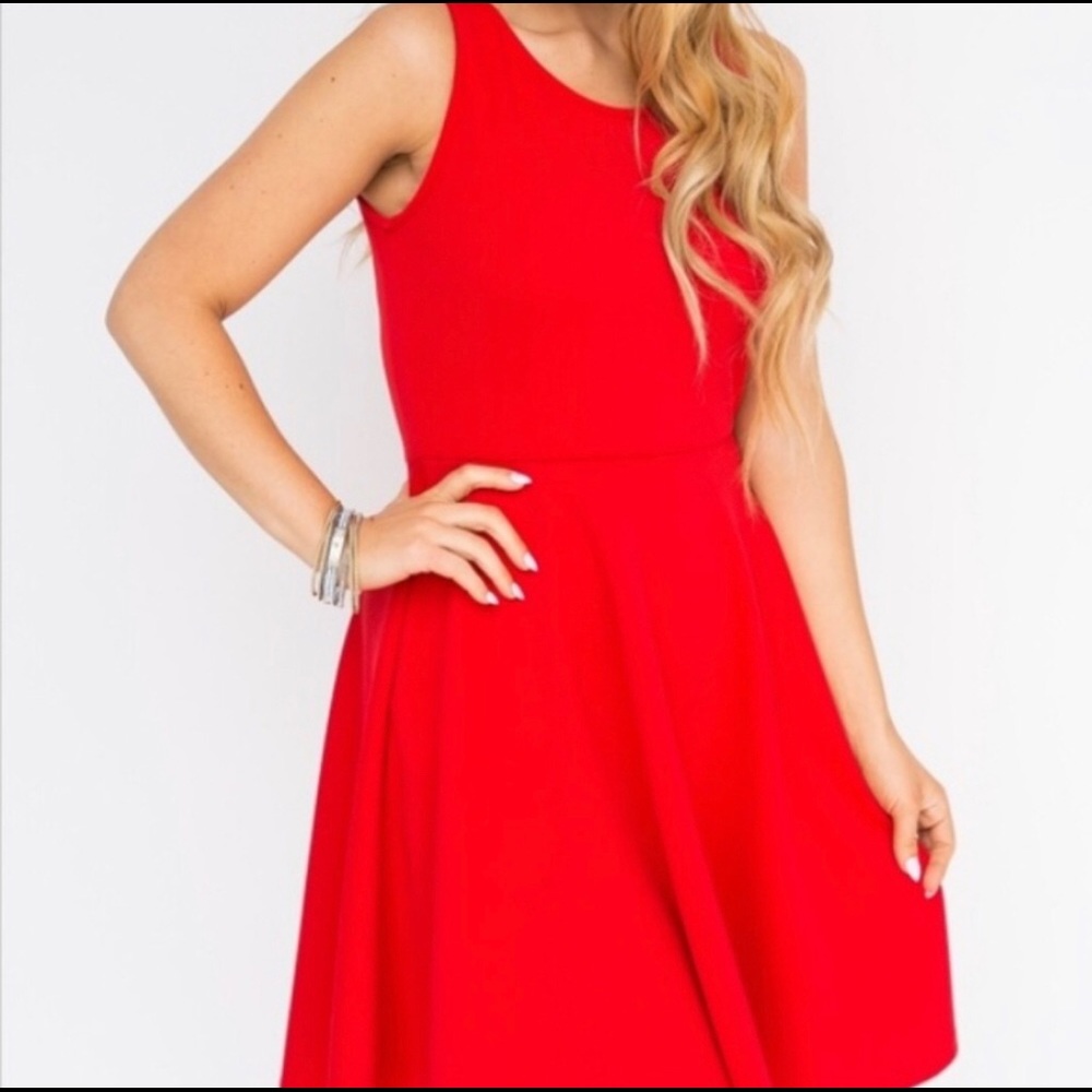 Agnes & Dora Fisher Red Dress w/ Pockets NWT XL - Picture 1 of 7